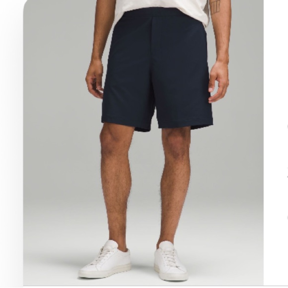 Lululemon New Venture Short, medium, linerless, 7.75” inseam, Navy